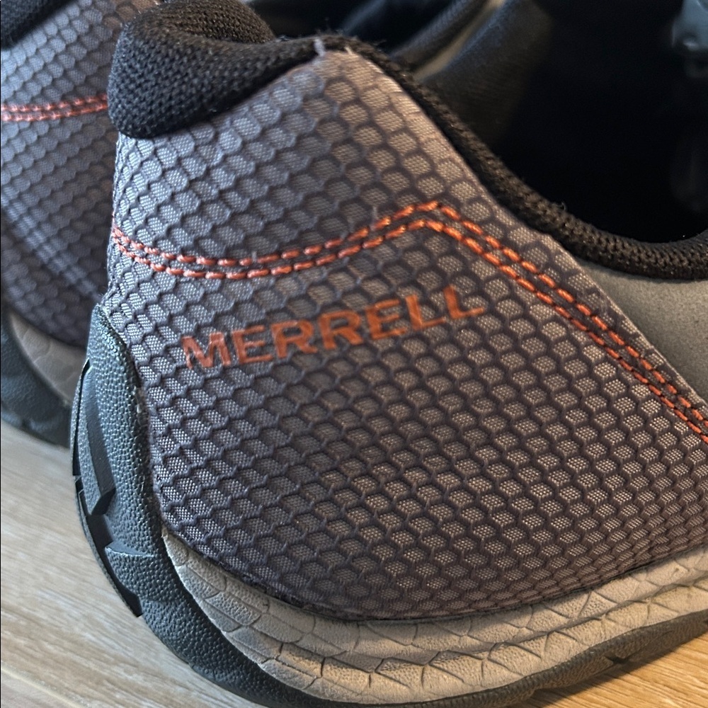 Merrell Parkway Emboss Lace Up Barefoot Vibram Sneakers in Castlerock Gray - 15 - Picture 5 of 10